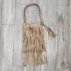 New Stella and Jamie Sand Fringe Shoulder Bag